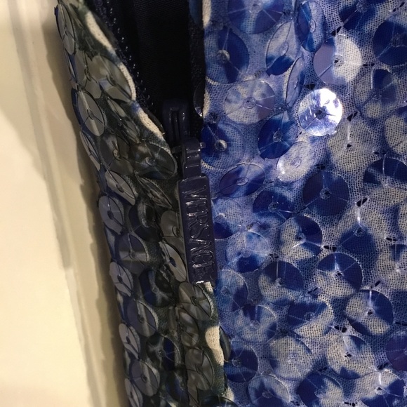 VERSACE TIGER BLUE SEQUIN SHIFT DRESS - Picture 2 of 8